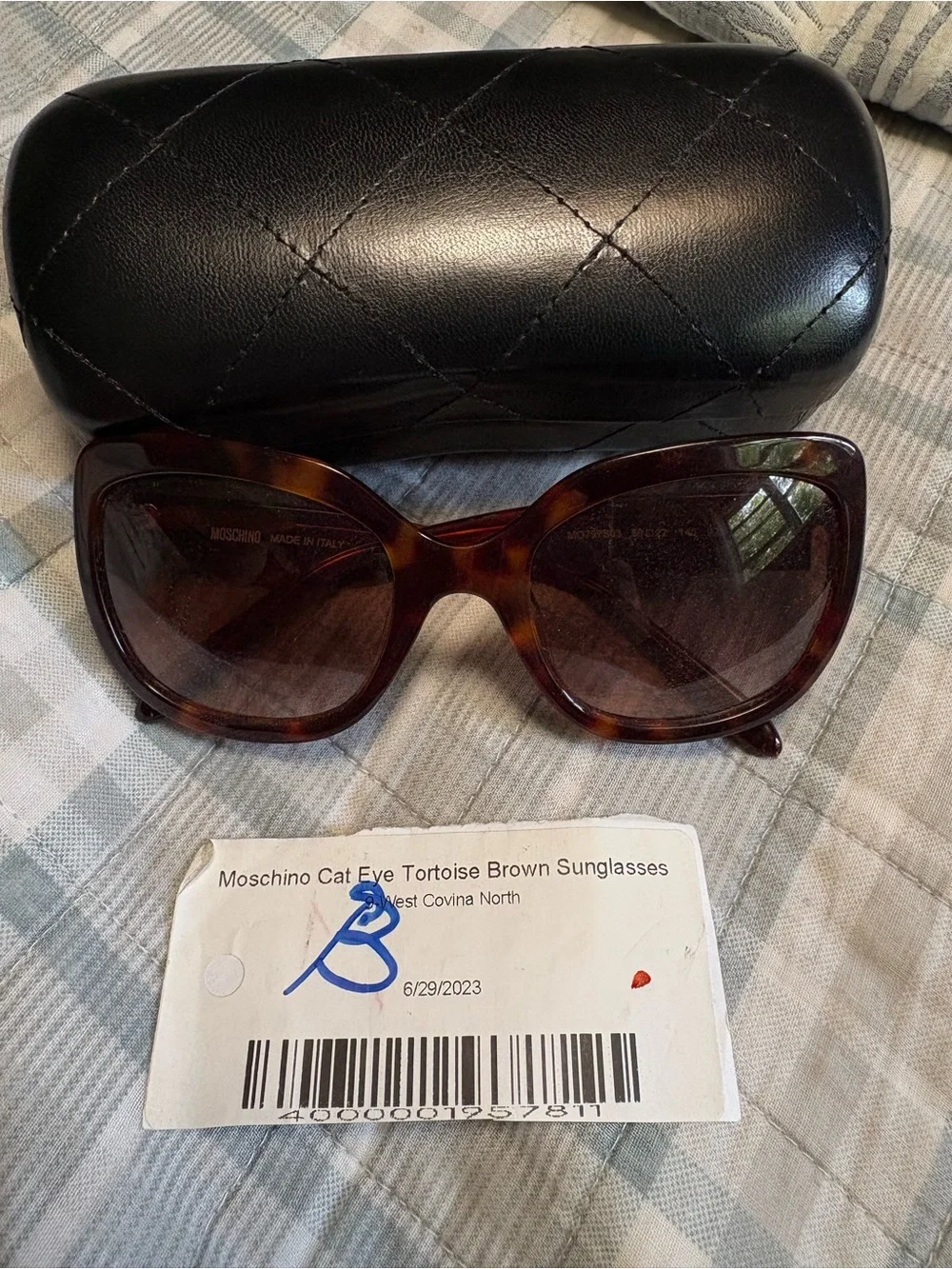 Moschino Tortoiseshell Cat Eye Sunglasses in Brown
